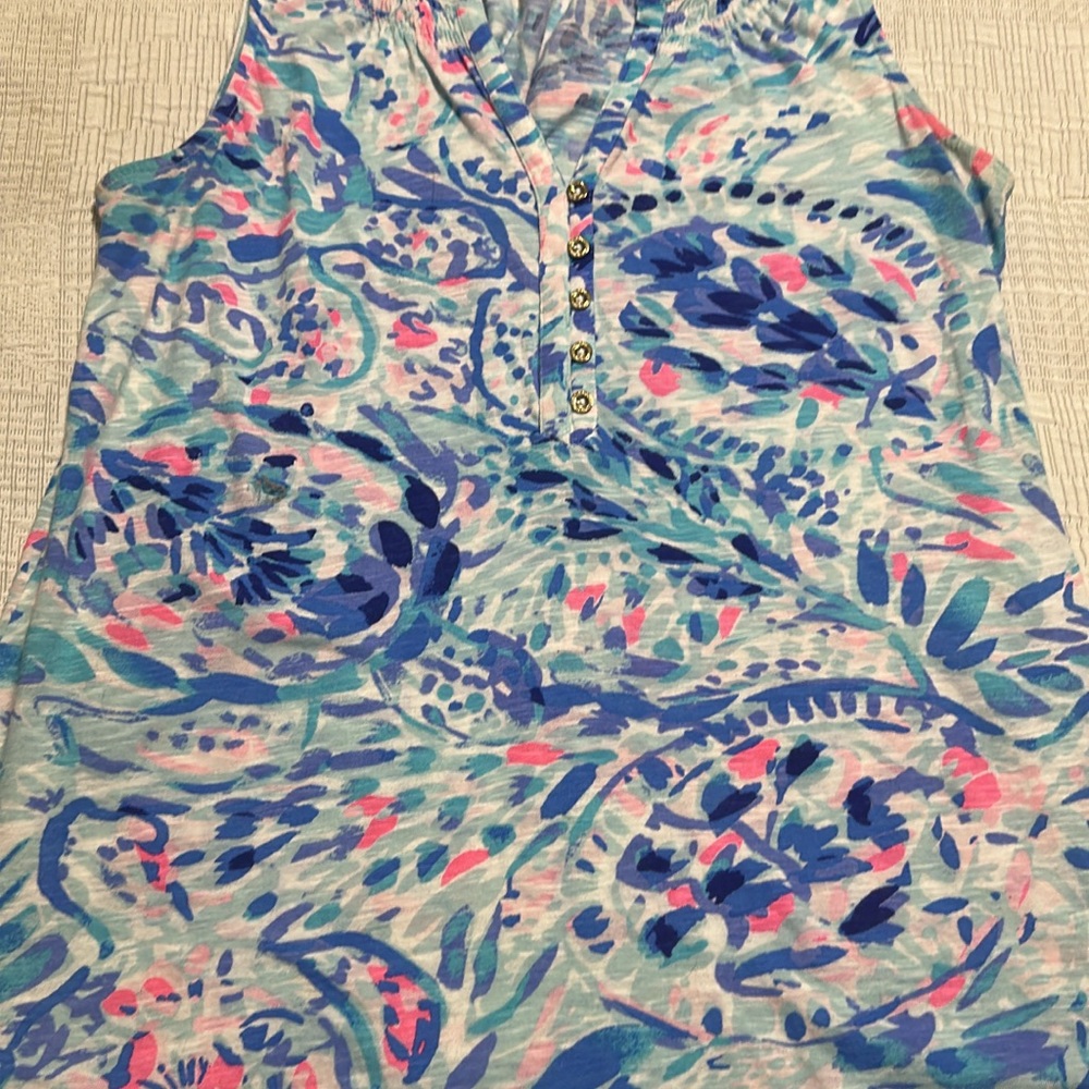 Lilly Pulitzer Blue and Pink Tank Top
